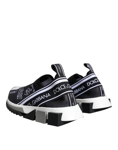 Black and white Dolce & Gabbana Sorrento low top sneakers with stylish design and lace-up closure.
