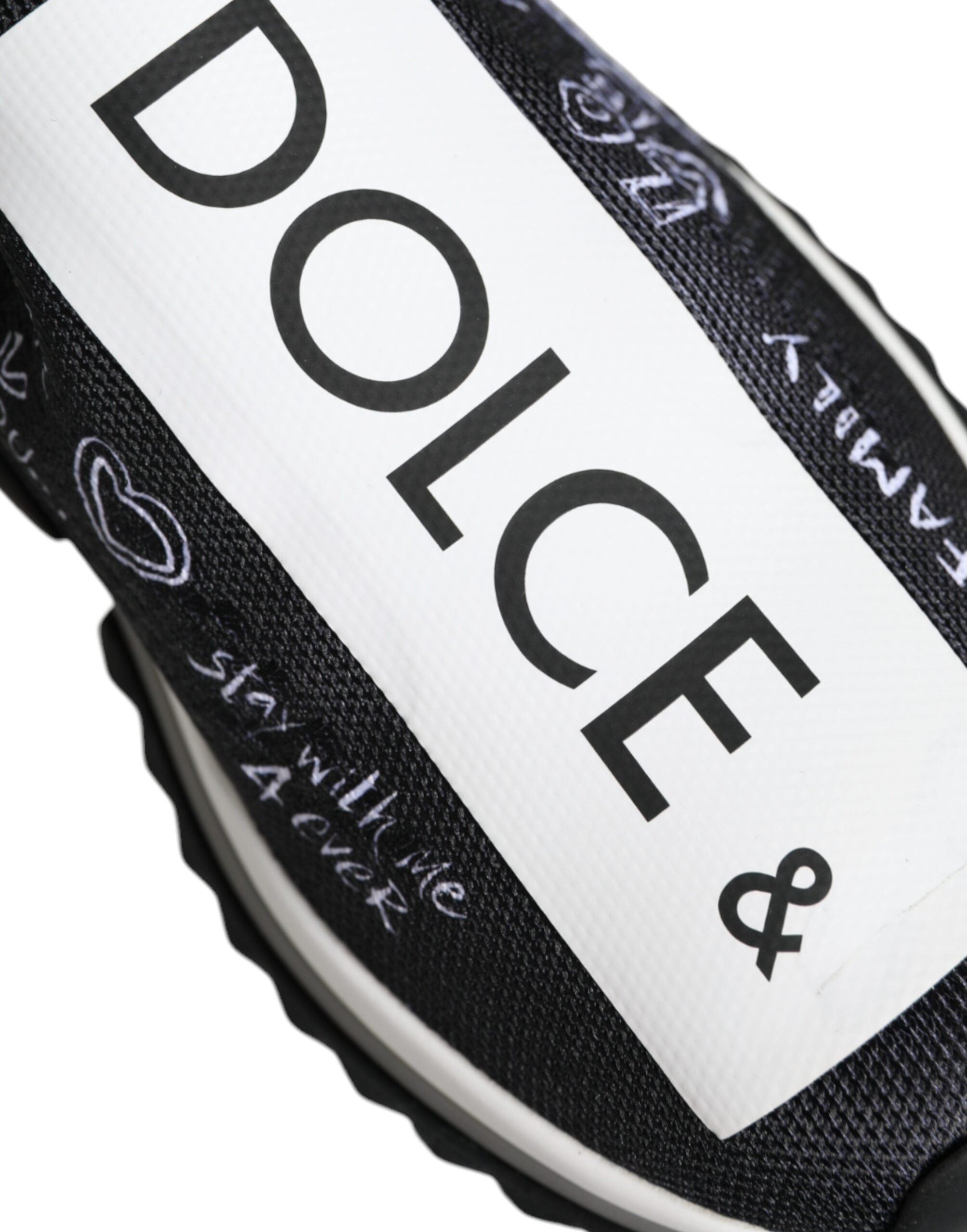Black and white Sorrento low top sneakers by Dolce & Gabbana, featuring stylish design and casual footwear for everyday wear.