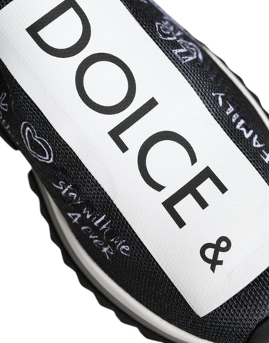 Black and white Sorrento low top sneakers by Dolce & Gabbana, featuring stylish design and casual footwear for everyday wear.
