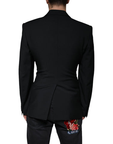 Dark Gray White Single Breasted Dress Blazer
