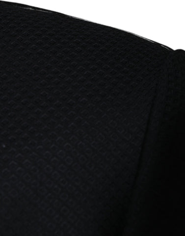 Black Dolce & Gabbana Martini Bee single-breasted blazer, tailored with sleek lapels and button closure, stylish and sophisticated.