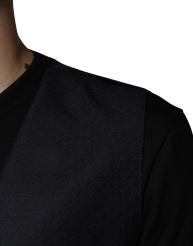 Black wool waistcoat dress by Dolce & Gabbana, formal vest with tailored fit and classic design, shown on a model.
