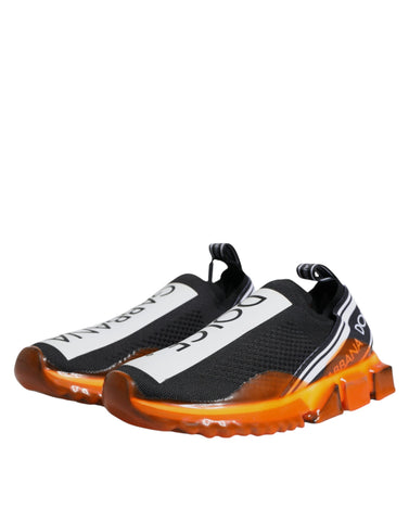 Black and orange Sorrento slip-on sneakers by Dolce & Gabbana featuring stylish design and comfortable fit.