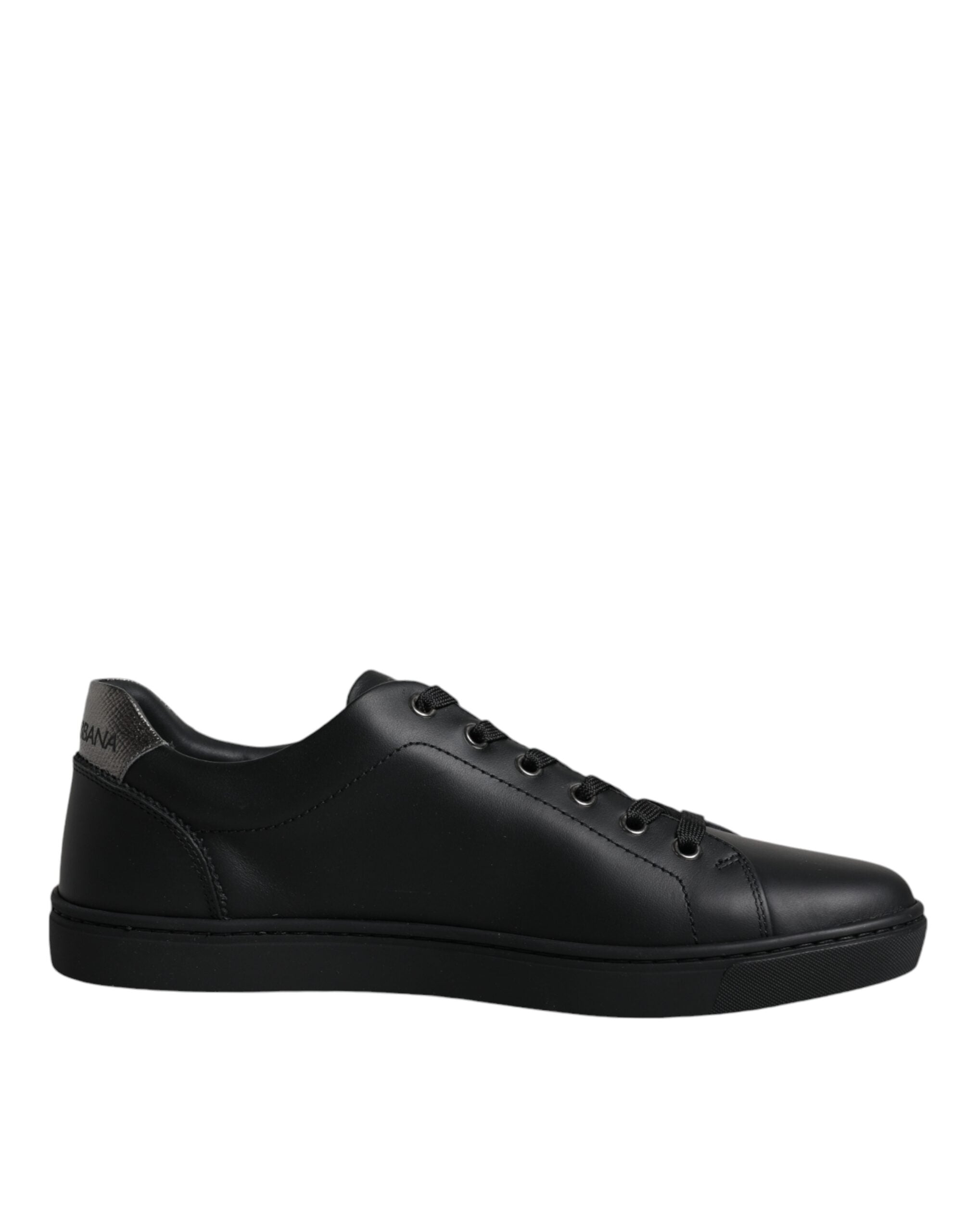 Black London Sacred Heart men's sneakers by Dolce & Gabbana, featuring bold design and logo details.