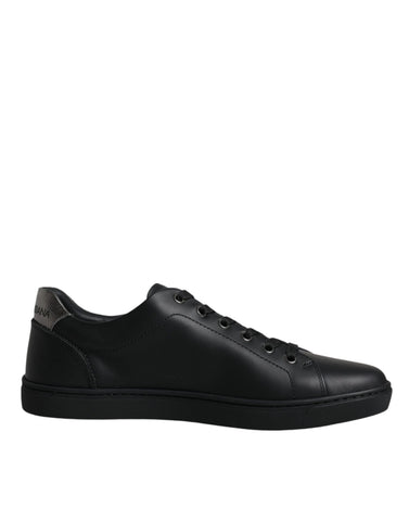 Black London Sacred Heart men's sneakers by Dolce & Gabbana, featuring bold design and logo details.