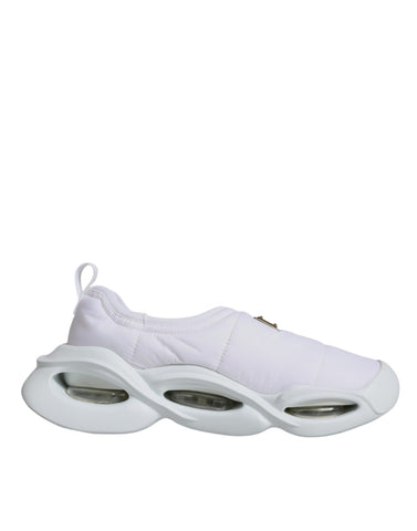 White padded fabric low top sneakers by Dolce & Gabbana with a sleek, minimalist design and comfortable fit.