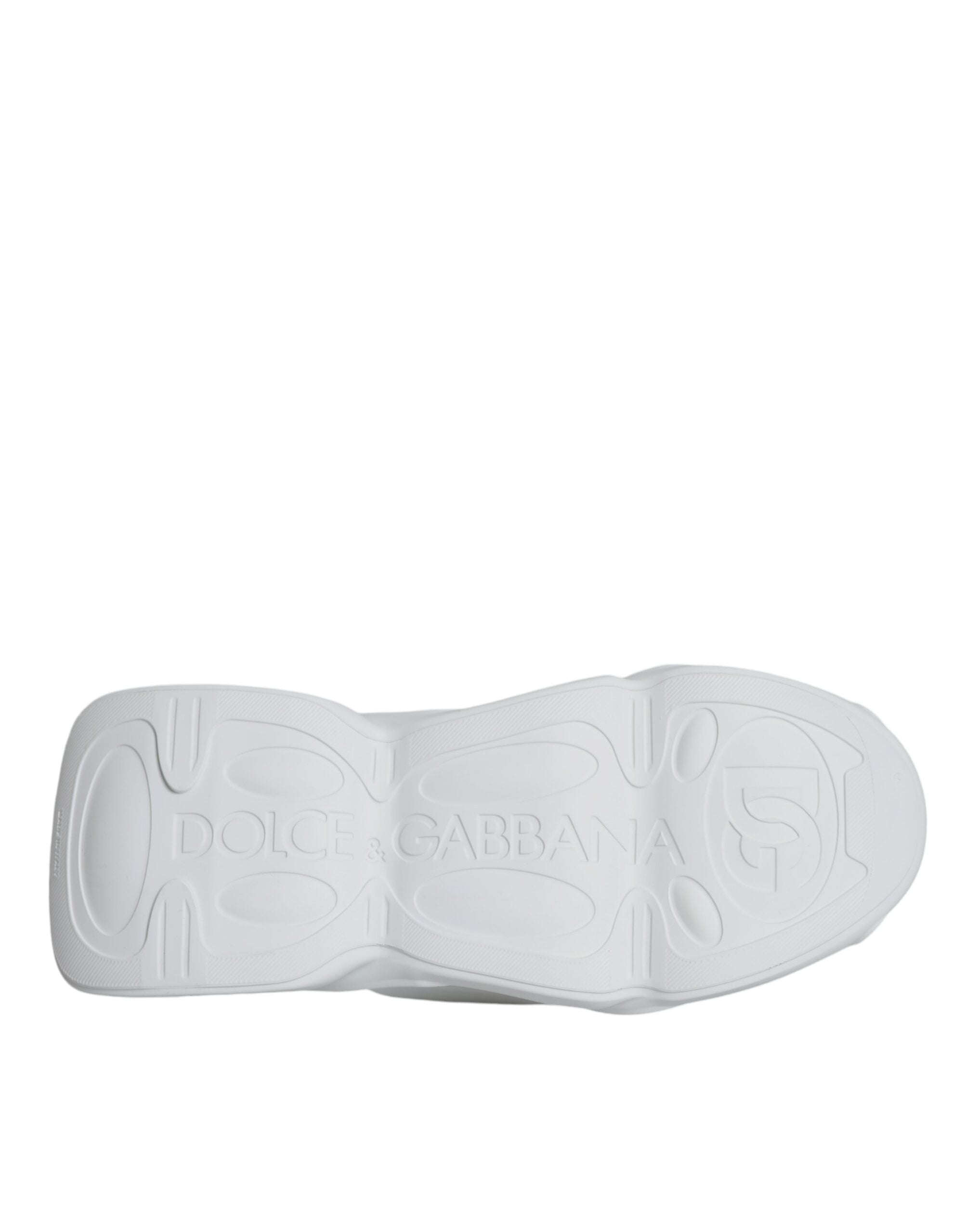 White padded fabric low top sneakers by Dolce & Gabbana, featuring a sleek design and comfortable lace-up style.