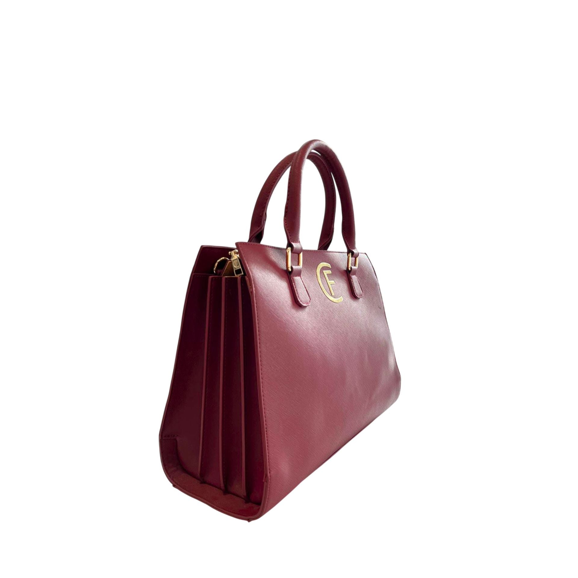 Cristinaeffe CF24FW022 Bordeaux leather handbag by Jag Couture London - New York, showcasing stylish design and high-quality craftsmanship.