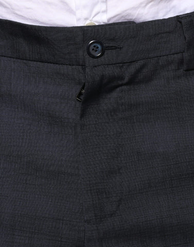 Black cotton wool formal dress pants by Dolce & Gabbana, tailored fit with classic waistband and sleek design.