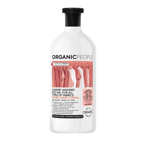 Organic Mango and Papaya Laundry Eco Gel from Jag Couture London- New York, 200ml, for all fabric types, eco-friendly cleaning.