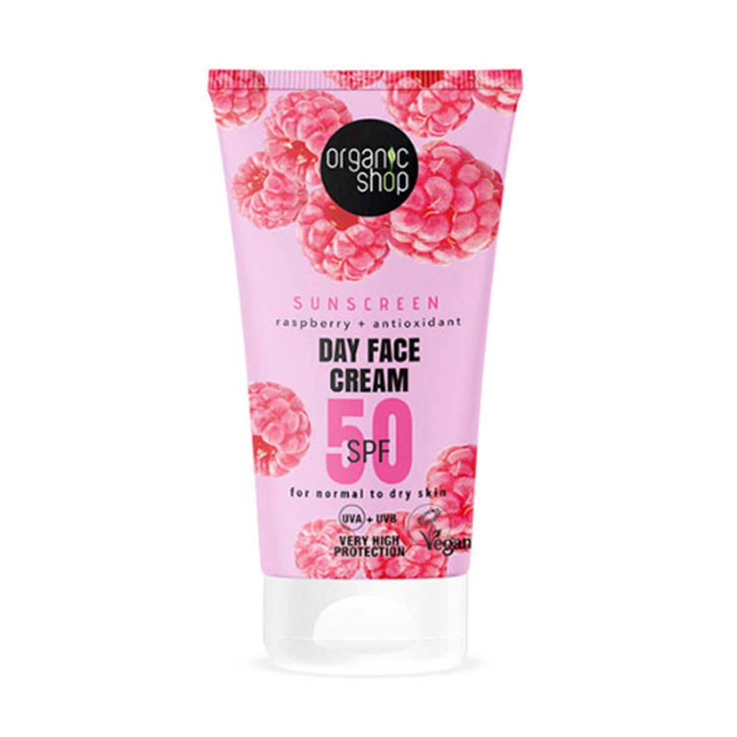 Organic Shop Raspberry Crema Facial De Dia Spf50 50ml Jag Couture London - New York