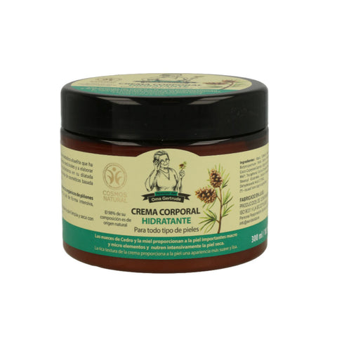 Oma Gertrude Crema Corporal Hidratante by Jag Couture London, New York, in a 300ml white moisturizing cream jar.