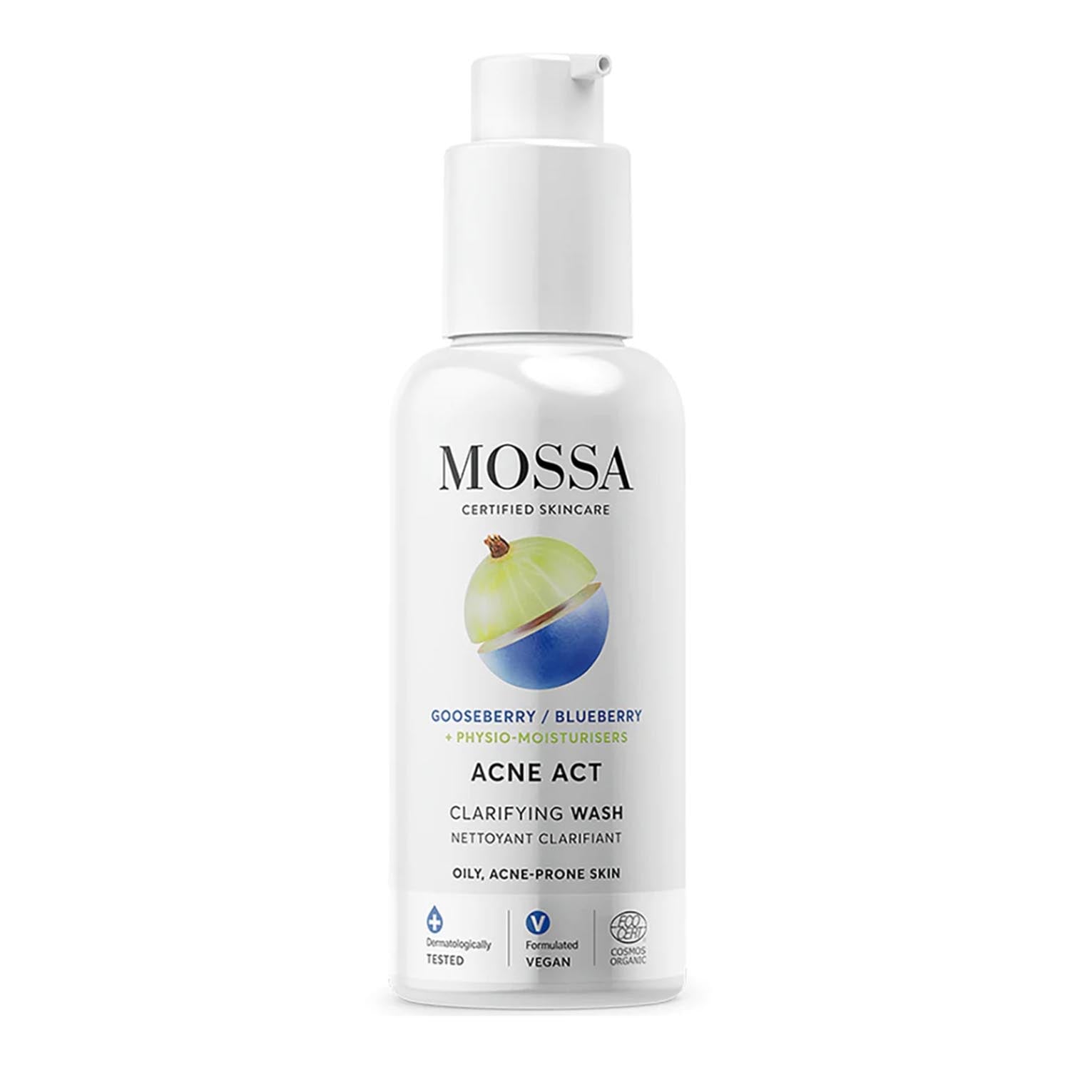 Mossa Cosmetics Mossa Acne Act Gel Limpiador Facial 140ml Jag Couture London - New York