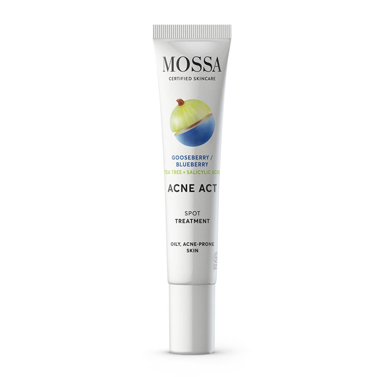Mossa Cosmetics Mossa Acne Act Tratamiento Anti-Acne Blueberry 15ml Jag Couture London - New York