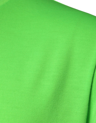 Green Dolce & Gabbana logo round neck short sleeve T-shirt with a bold graphic design on the front.