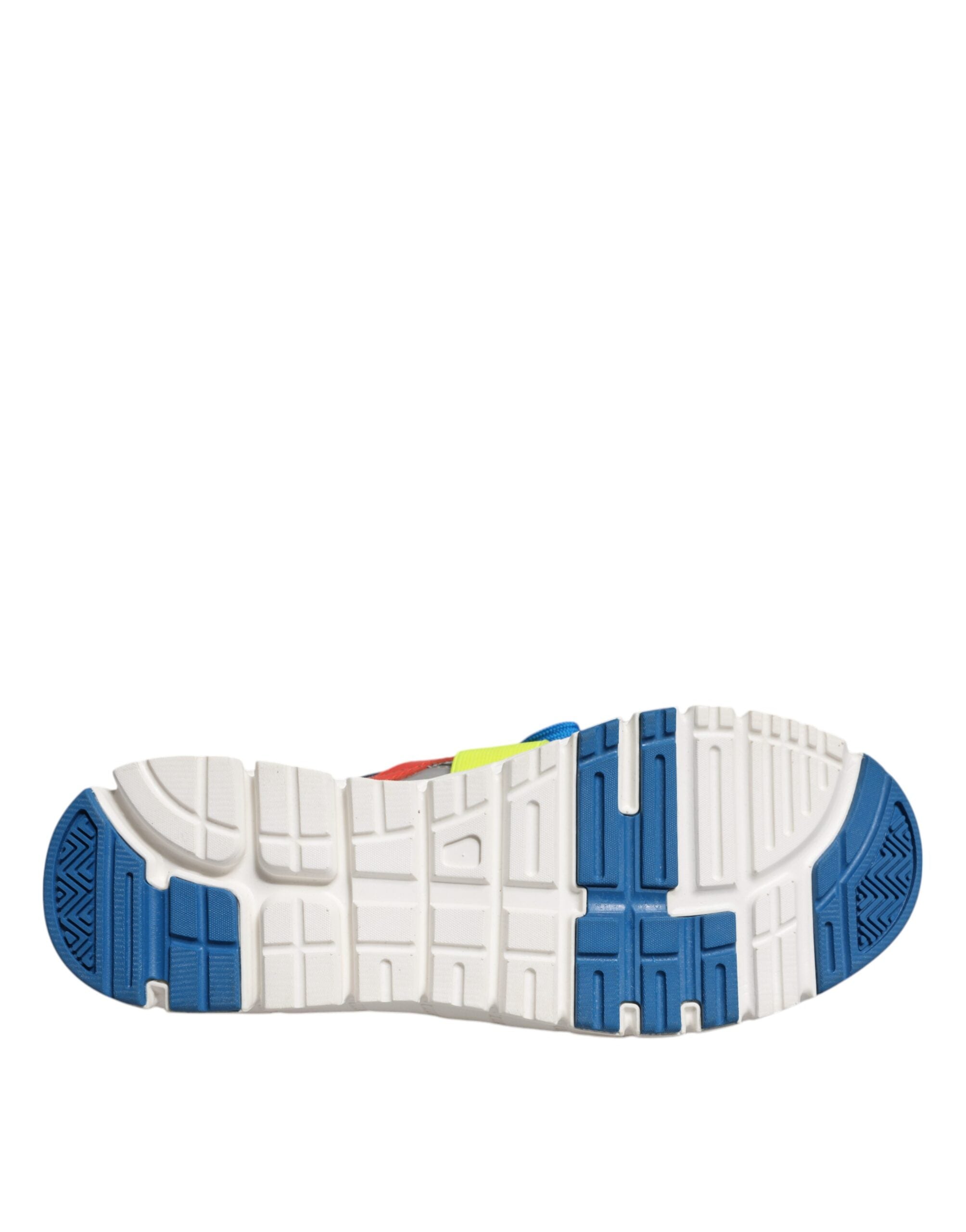 Multicolor leather and suede low top sneakers by Dolce & Gabbana, featuring a stylish design with vibrant color accents.