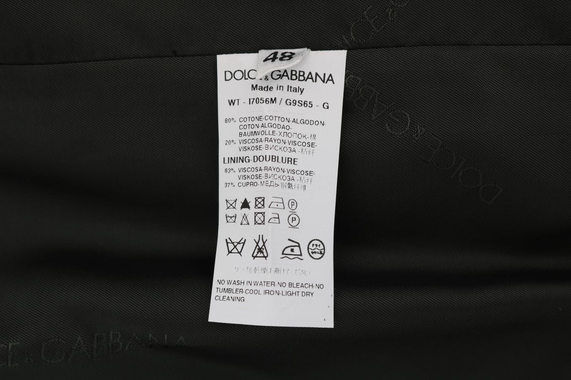 Black Dolce & Gabbana STAFF cotton striped vest with a fitted design and bold horizontal stripes.