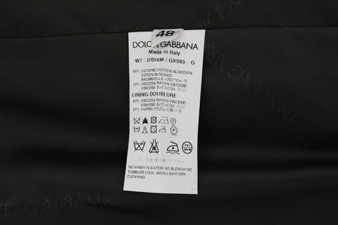 Black Dolce & Gabbana STAFF cotton striped vest with a fitted design and bold horizontal stripes.