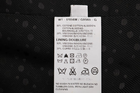 Gray cotton striped vest from Dolce & Gabbana featuring a stylish sleeveless design and classic striped pattern.