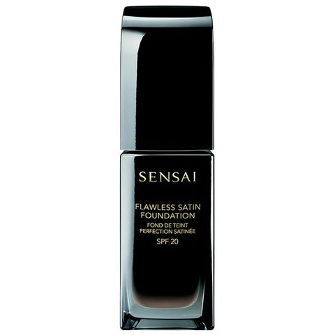 Sensai Sen Maq Flawless Satin Foundation F20 in 30ml bottle, smooth liquid makeup by Jag Couture London New York.