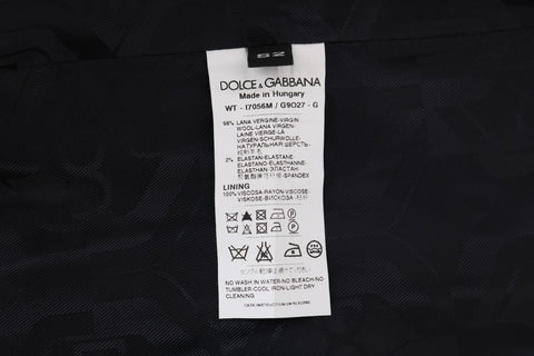 Gray wool stretch vest by Dolce & Gabbana, featuring a fitted design and classic sleeveless cut.