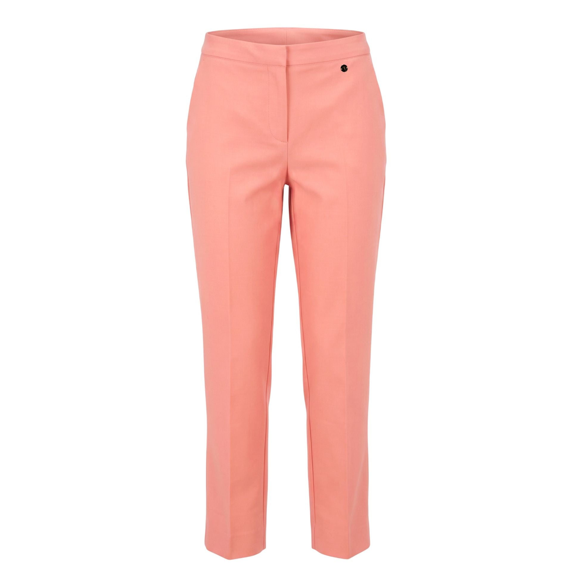 Trussardi jeans with flamingo embroidery, stylish denim pants for men by Jag Couture London New York, front view showing design details.