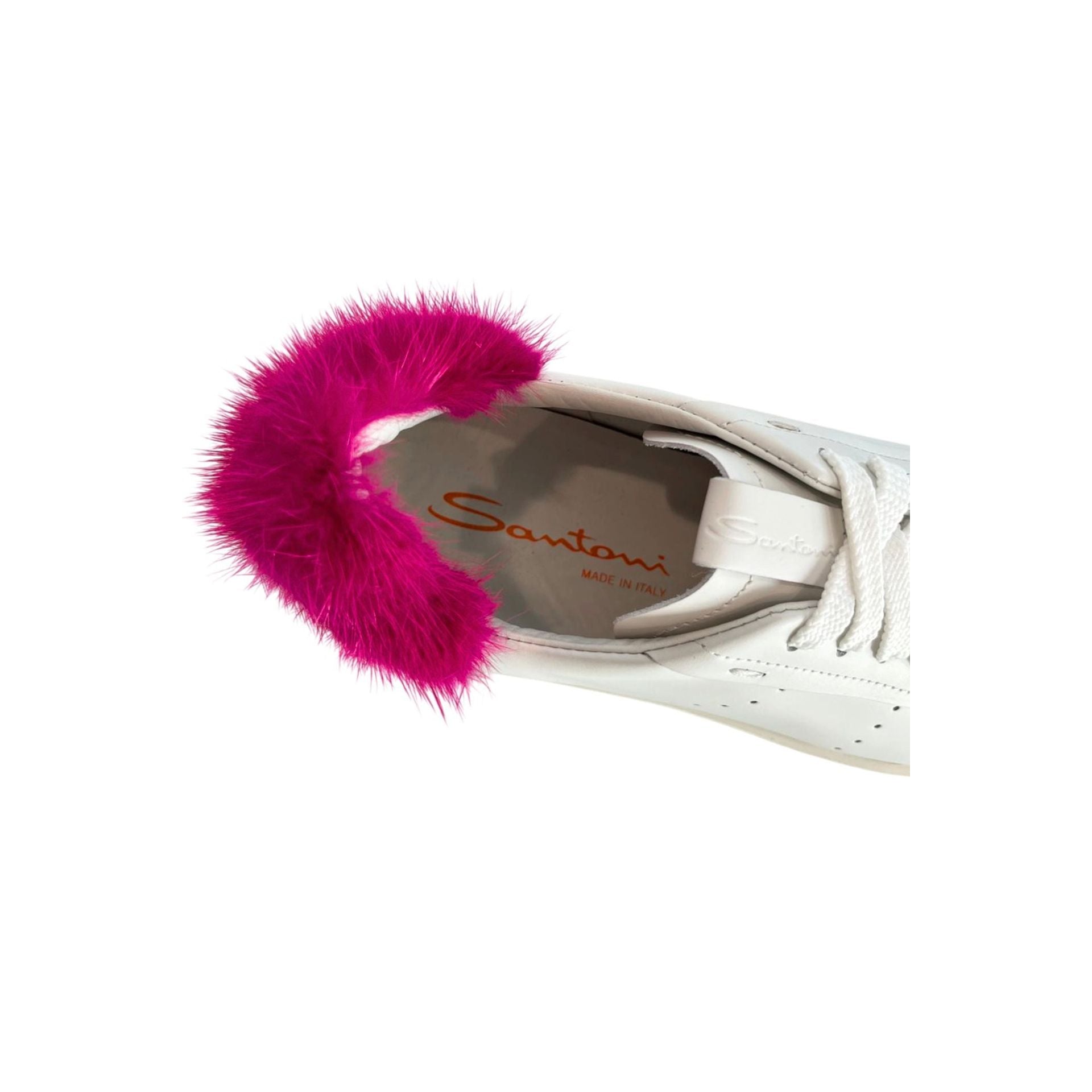 Santoni WBWI60769BIAXKAO_I20Bianco leather shoes by Jag Couture London and New York, front view showing white color and sleek design.