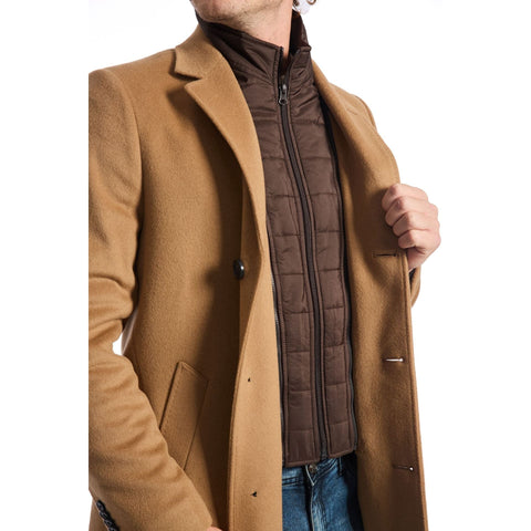 Baldinini Trend ANTOINE_615Cammello leather shoes in camel color, shown on a model for Jag Couture London - New York.