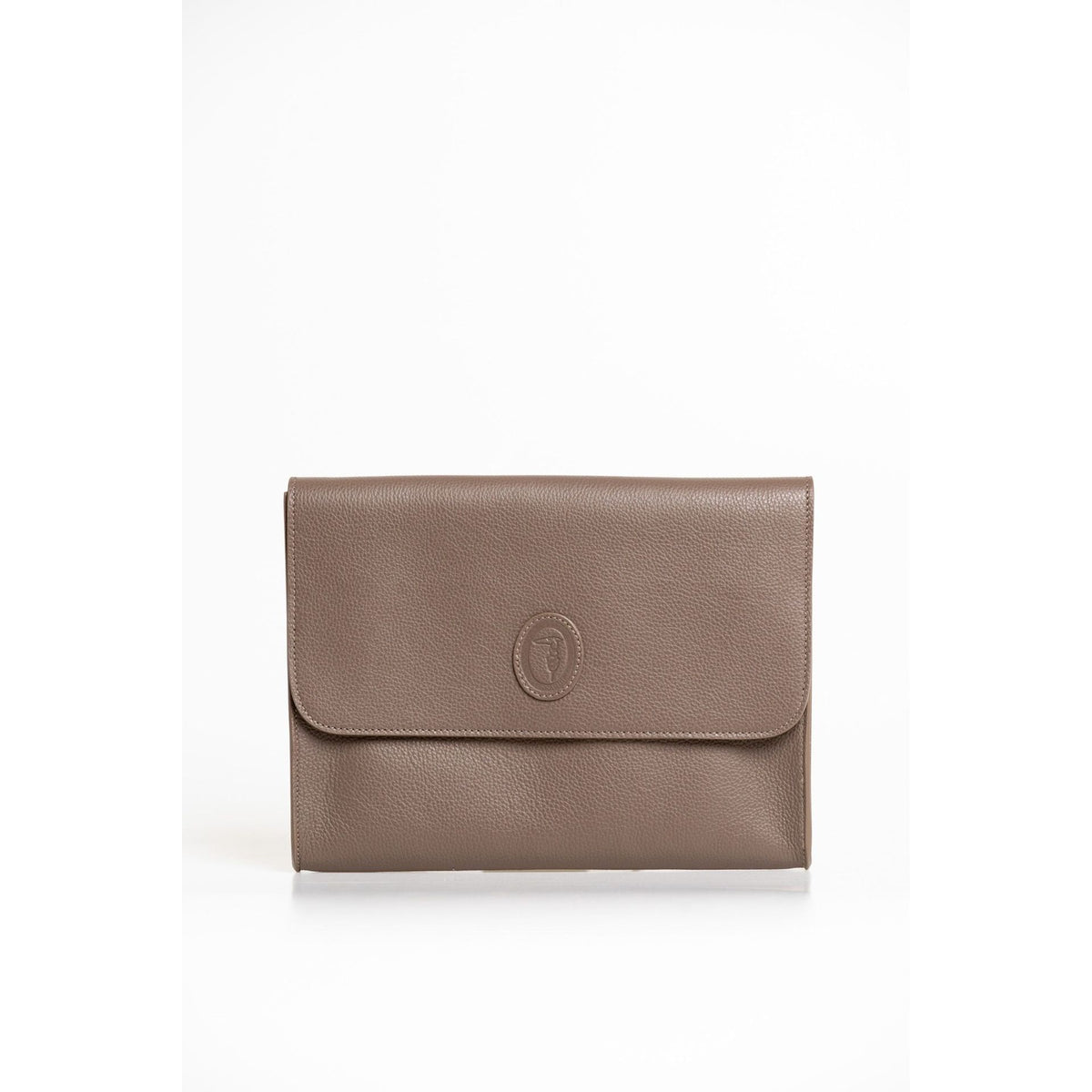Trussardi 72B000432Y000062_B267Mud handbag by Jag Couture London-New York, showing the stylish leather exterior and metallic accents.