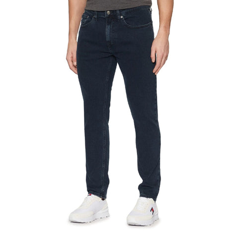 Tommy Hilfiger X073_DM0DM21071-1BK men's casual sneakers by Jag Couture London-New York, black leather with white accents