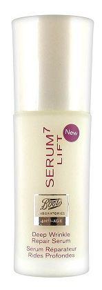 Jag Couture London Boots Serum 7 Lift Corrector for deep wrinkles, 30ml, with a sleek bottle and professional packaging.
