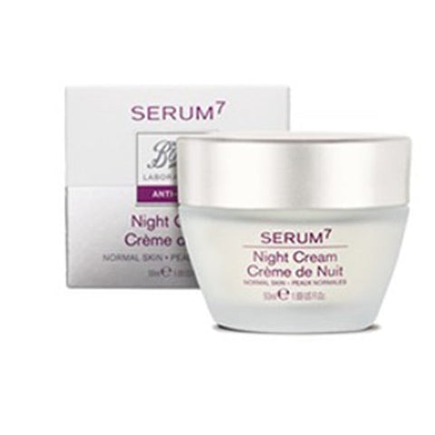 Jag Couture London Night Cream Serum 7 Anti-Age regenerating cream in 50ml jar, designed for youthful skin renewal.