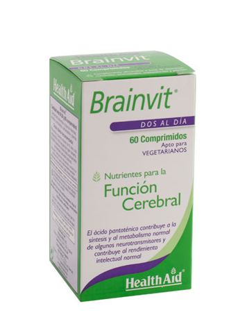 Jag Couture London BrainVit 60 capsules supplement bottle, dietary supplement for brain health with herbal ingredients.