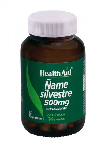 Wild yam supplement by Jag Couture London with 60 tablets, 500mg each, shown in a bottle with label detailing product information.