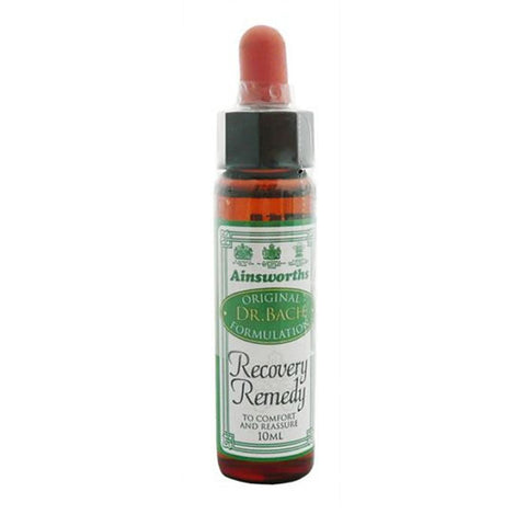 Santiveri Bach Recovery Remedy 10ml bottle, natural flower remedy by Jag Couture London New York, with dropper cap and clear label