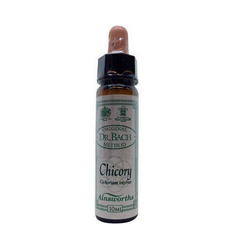 Santiveri Bach Chicory 10ml herbal tincture bottle with dropper, displayed against a neutral background.