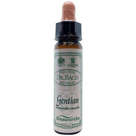 Santiveri Bach Gentian 10ml herbal remedy bottle with dropper, natural health supplement by Jag Couture London New York.