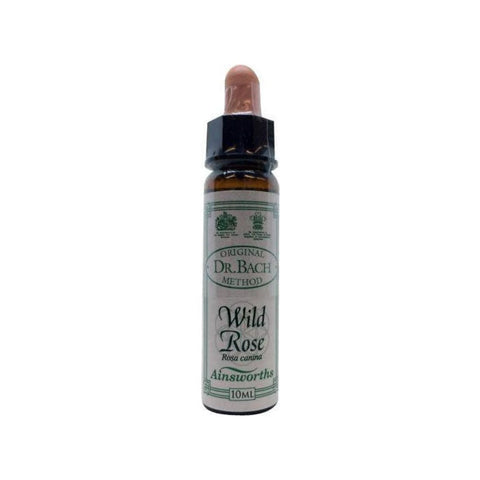 Santiveri Bach Wild Rose 10ml herbal remedy bottle with dropper, displayed on a neutral background.
