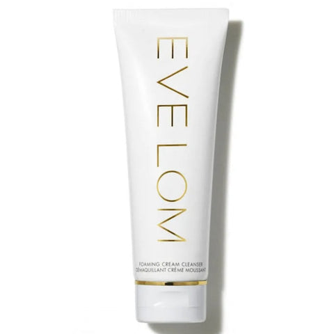 Eve Lom Foaming Cream Cleanser in 120ml jar, creamy facial cleanser by Jag Couture London - New York, with foam and gentle texture.