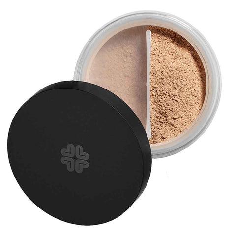 Lily Lolo SPF 15 Base Compact in Cookie, 10ml, compact mineral foundation from Jag Couture London-New York with a smooth, natural finish.