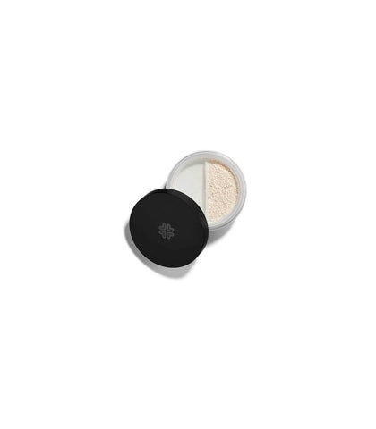 Jag Couture London New York Lily Lolo Silk Translucent Powder in sleek compact, finely milled for a matte finish and smooth skin appearance.