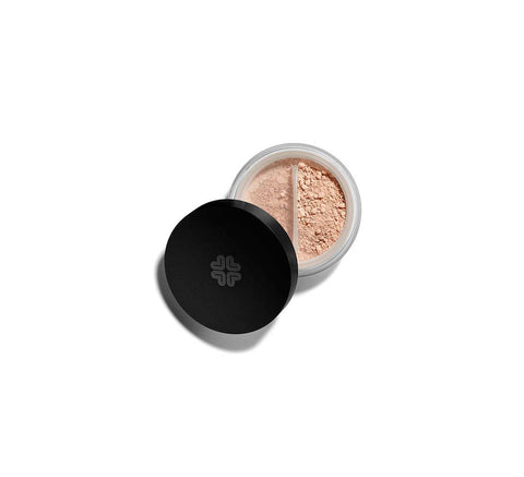Jag Couture London New York Lily Lolo Mineral Corrector Powder in Nude, close-up showing the compact with powder inside.