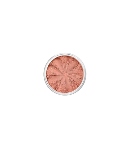 Lily Lolo Colorete Mineral Beach Babe blush in a compact with warm coral-pink shade and natural mineral finish.