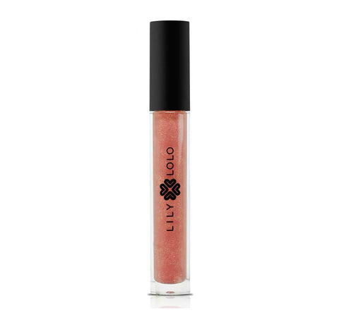 Lily Lolo Lip Gloss Cocktail by Jag Couture London - New York, glossy lip gloss tube with vibrant pink hue, close-up view.