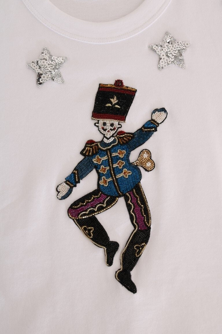 White cotton Fairy Tale T-Shirt by Dolce & Gabbana featuring a whimsical fairy tale graphic design.