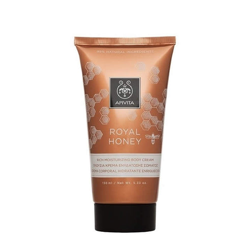 Jag Couture London New York Apivita Royal Honey Moisturizing Body Cream 150ml jar with golden honey design