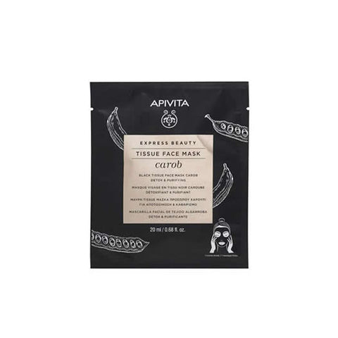 Jag Couture London Detox Mask with Apivita purifying sheet for deep cleansing and skin detoxification.