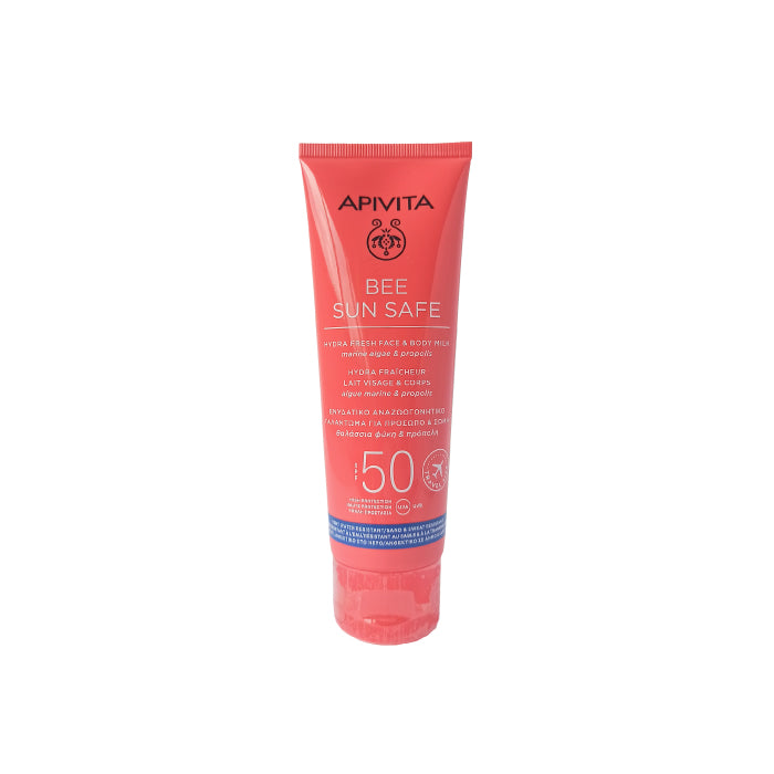 Apivita Bee Sun Safe Moisturizing Refreshing Emulsion for Face &amp; Body SPF50 100ml Jag Couture London - New York