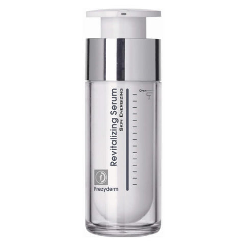 Jag Couture London New York Frezyderm Revitalizing Serum in 30ml bottle, featuring sleek packaging and clear serum inside.
