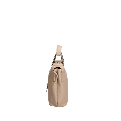 Jag Couture London Roberta Rossi RR220723623FBG-D05 cappuccino handbag with textured leather and gold-tone hardware.